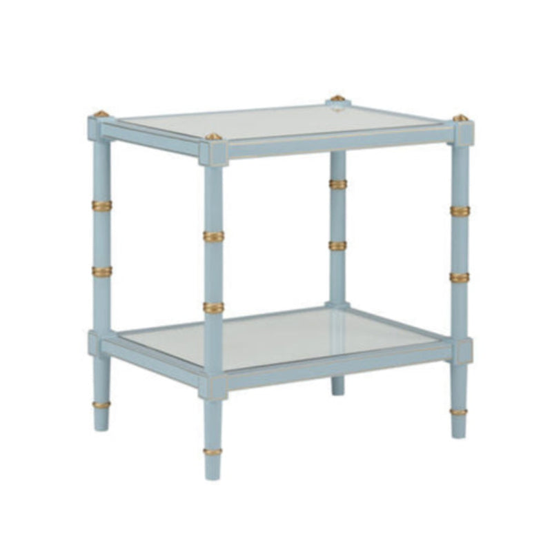 Conner Natural Caned Shelf Rectangular End Table