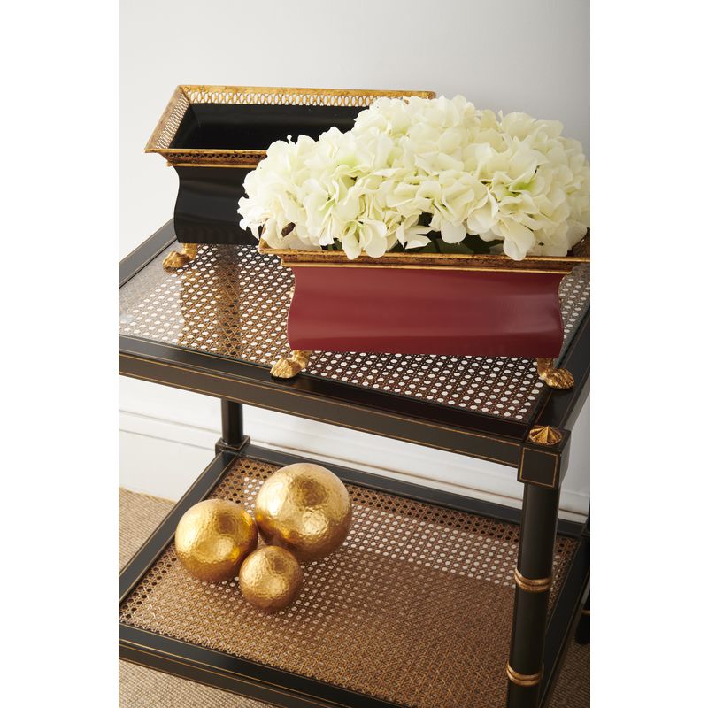 Conner Natural Caned Shelf Rectangular End Table