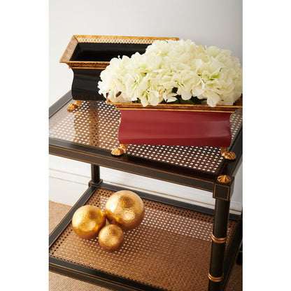 Conner Natural Caned Shelf Rectangular End Table