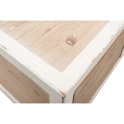 Connor Cocktail Coffee Table With Drawers Two Tone Wood-Coffee Tables-Sarreid-LOOMLAN