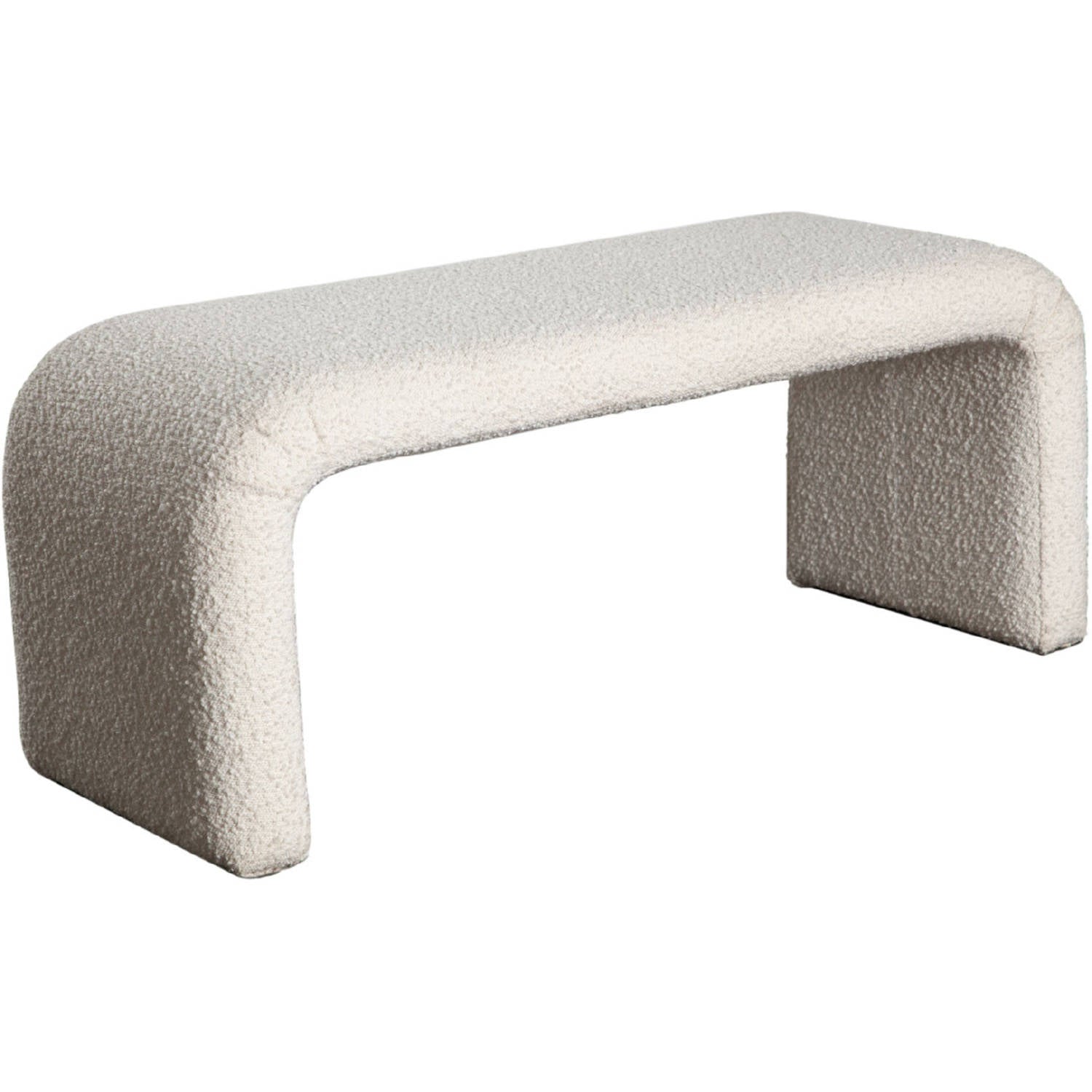 Conrad Accent Bench in Ivory Boucle Fabric-Bedroom Benches-Diamond Sofa-Sideboards and Things 