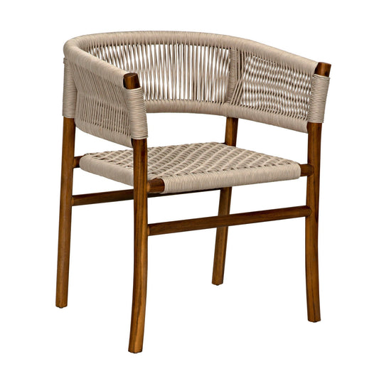 Conrad Chair, Teak with Woven Rope-Dining Chairs-Noir-Sideboards and Things