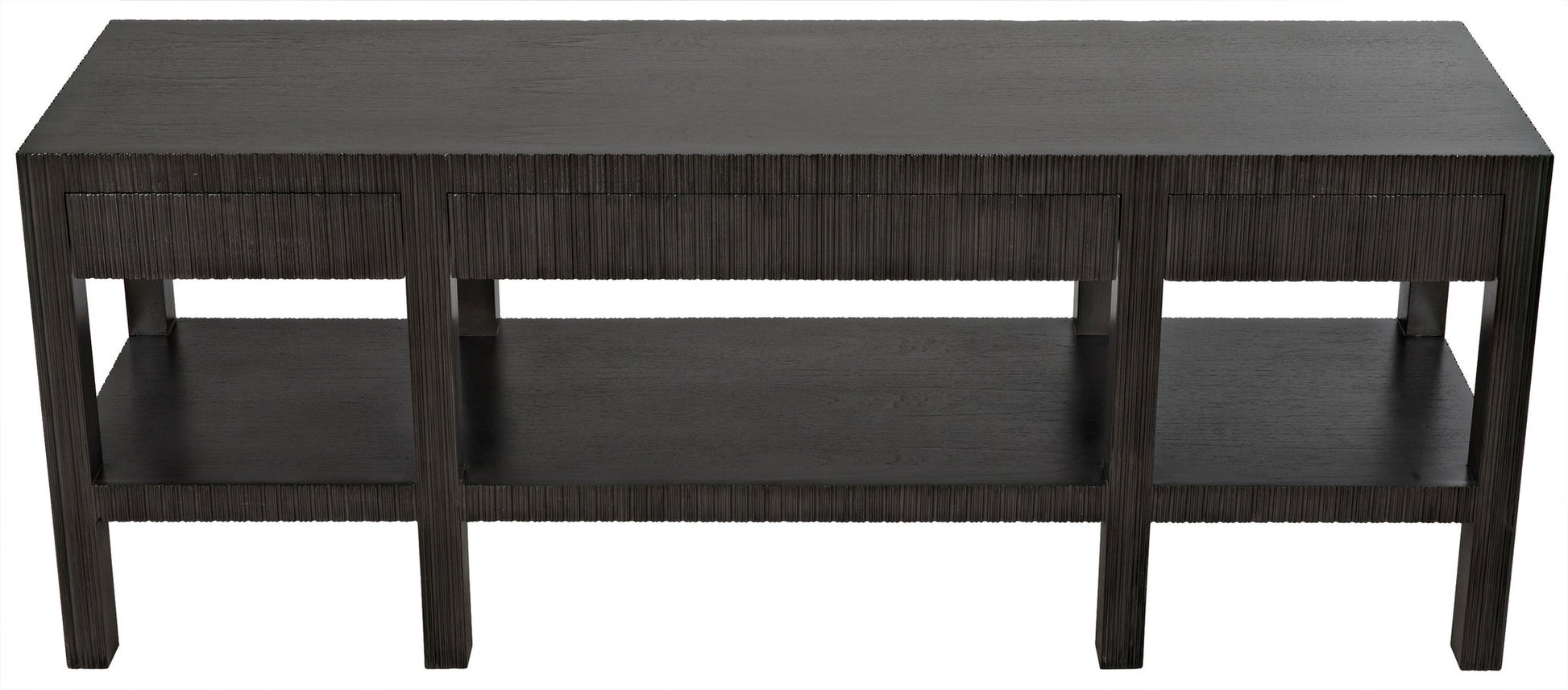 Conrad Wood Black Rectangle Console Table-Console Tables-Noir-Sideboards and Things