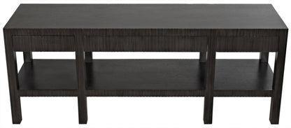 Conrad Wood Black Rectangle Console Table-Console Tables-Noir-Sideboards and Things