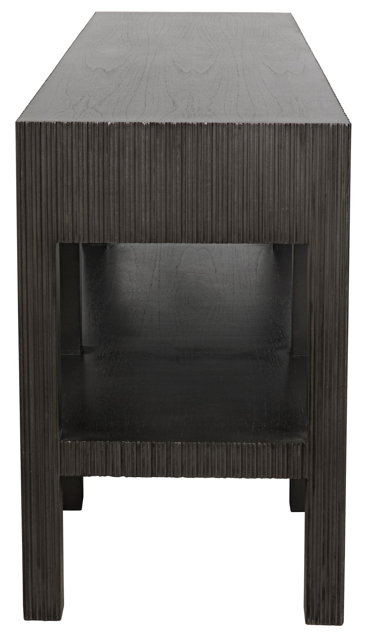 Conrad Wood Black Rectangle Console Table-Console Tables-Noir-Sideboards and Things