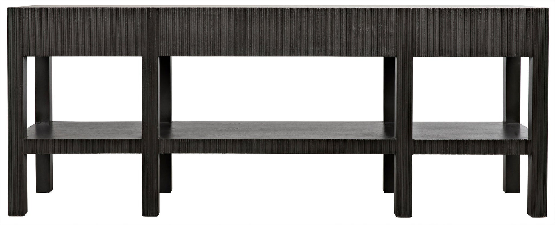 Conrad Wood Black Rectangle Console Table-Console Tables-Noir-Sideboards and Things