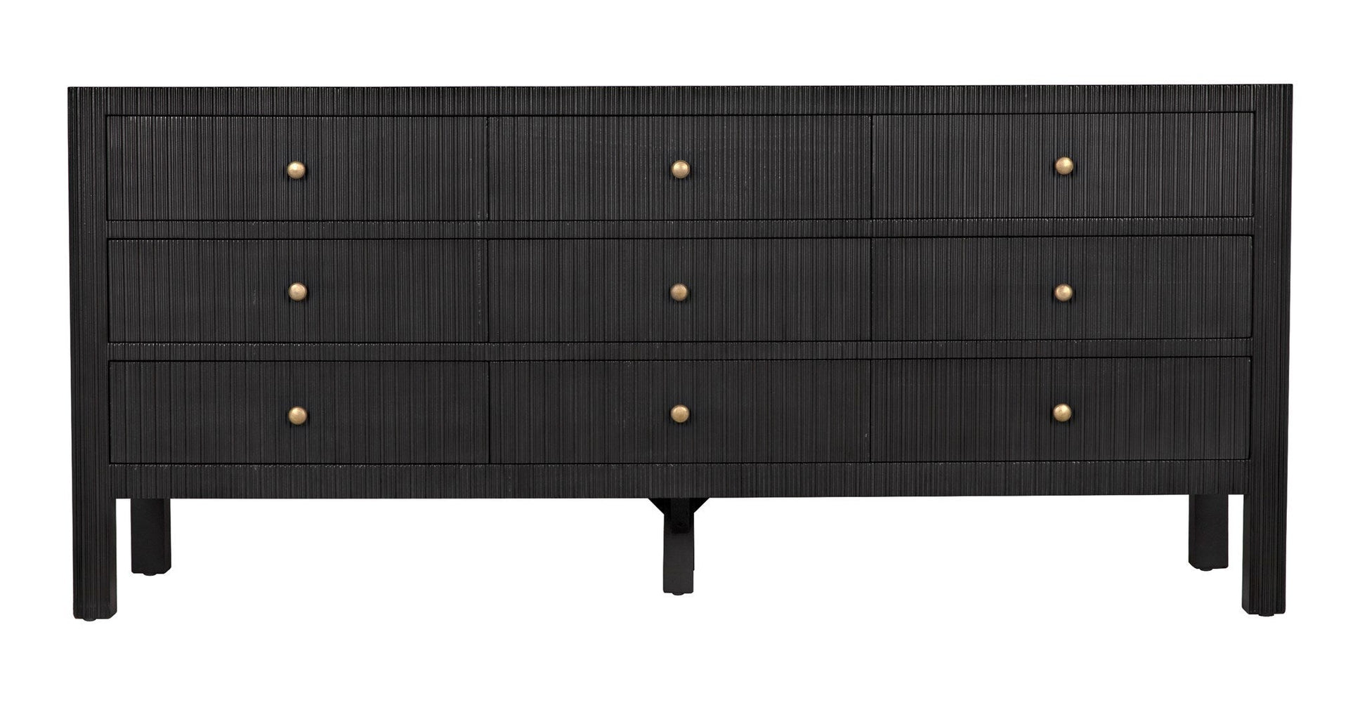 Conrad Wood Dresser With 9 Drawers-Dressers-Noir-Sideboards and Things