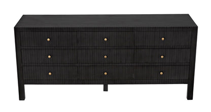 Conrad Wood Dresser With 9 Drawers-Dressers-Noir-Sideboards and Things