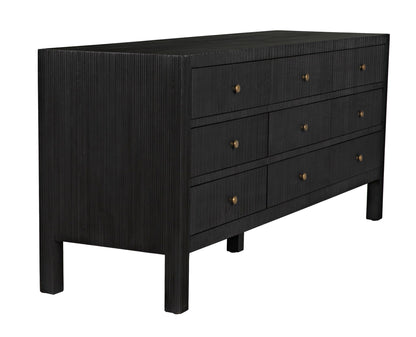 Conrad Wood Dresser With 9 Drawers-Dressers-Noir-Sideboards and Things