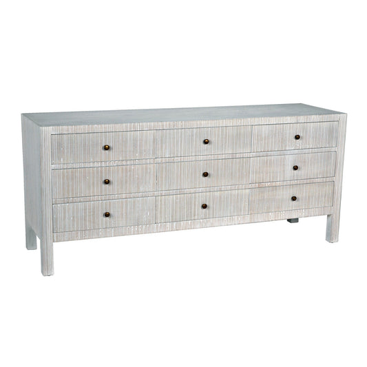 Conrad Wood White Dresser With 9 Drawers-Dressers-Noir-Sideboards and Things