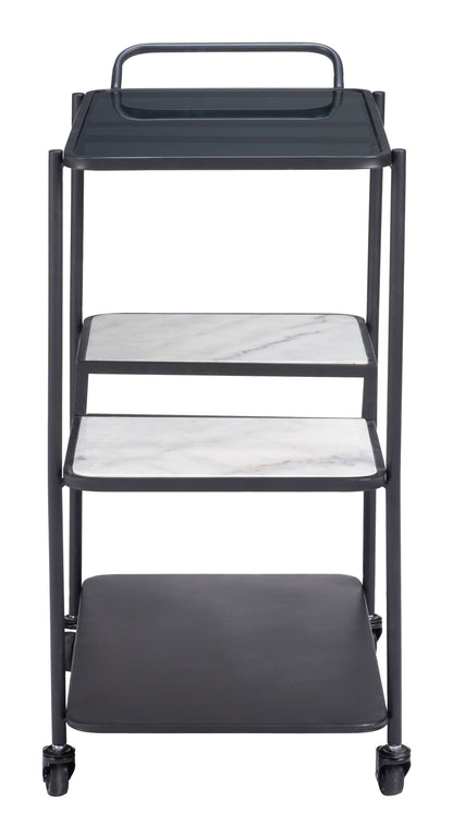 Constanza Bar Cart Black-Home Bar Carts-Zuo Modern-LOOMLAN