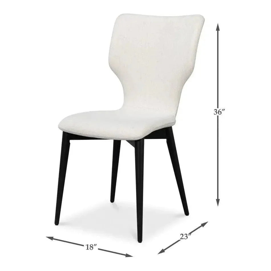 Sarreid Contour Performance Fabric Armless Dining Chair
