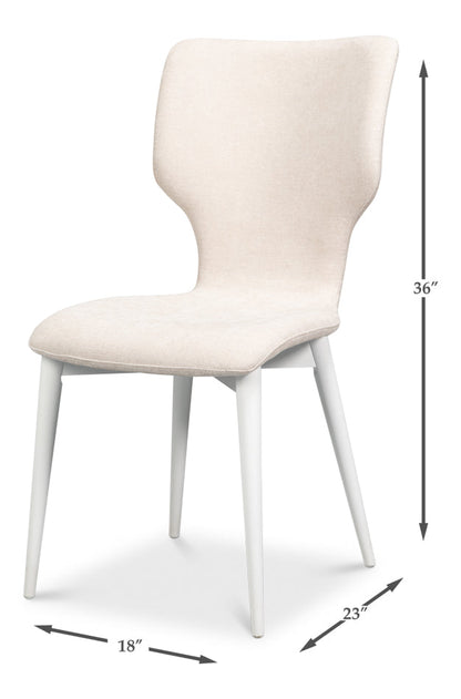 Sarreid Contour Performance Fabric Armless Dining Chair