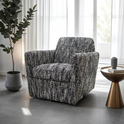 LH Home Cooper Leather Swivel Club Chair