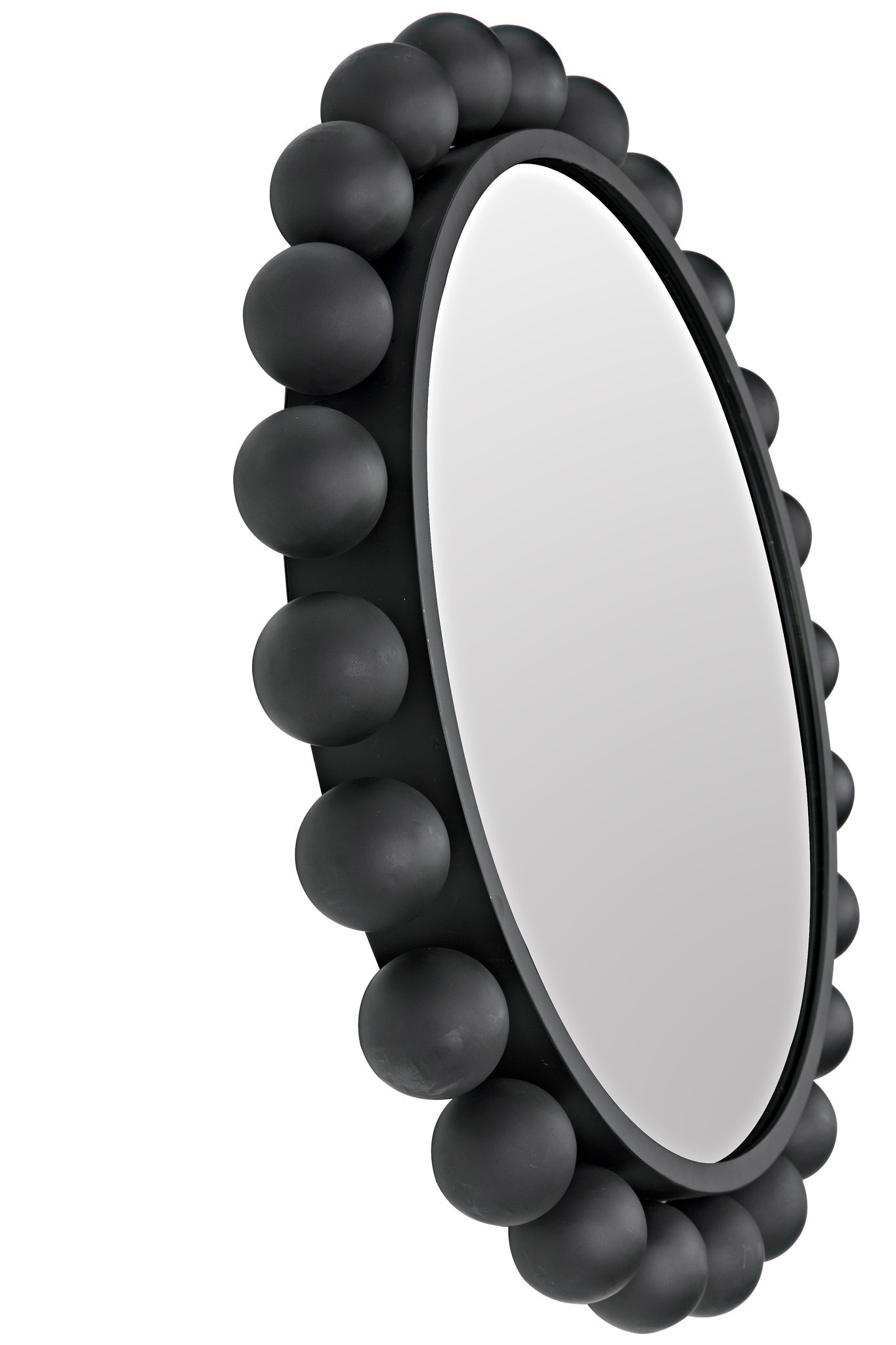 Cooper Black Steel Round Mirror-Wall Mirrors-Noir-Sideboards and Things