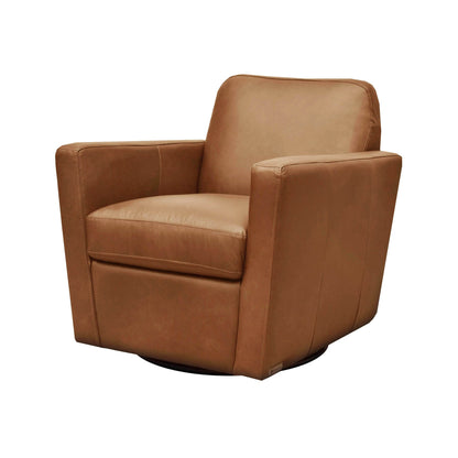 Cooper Swivel Club Chair - Cognac-Club Chairs-LH Imports-LOOMLAN