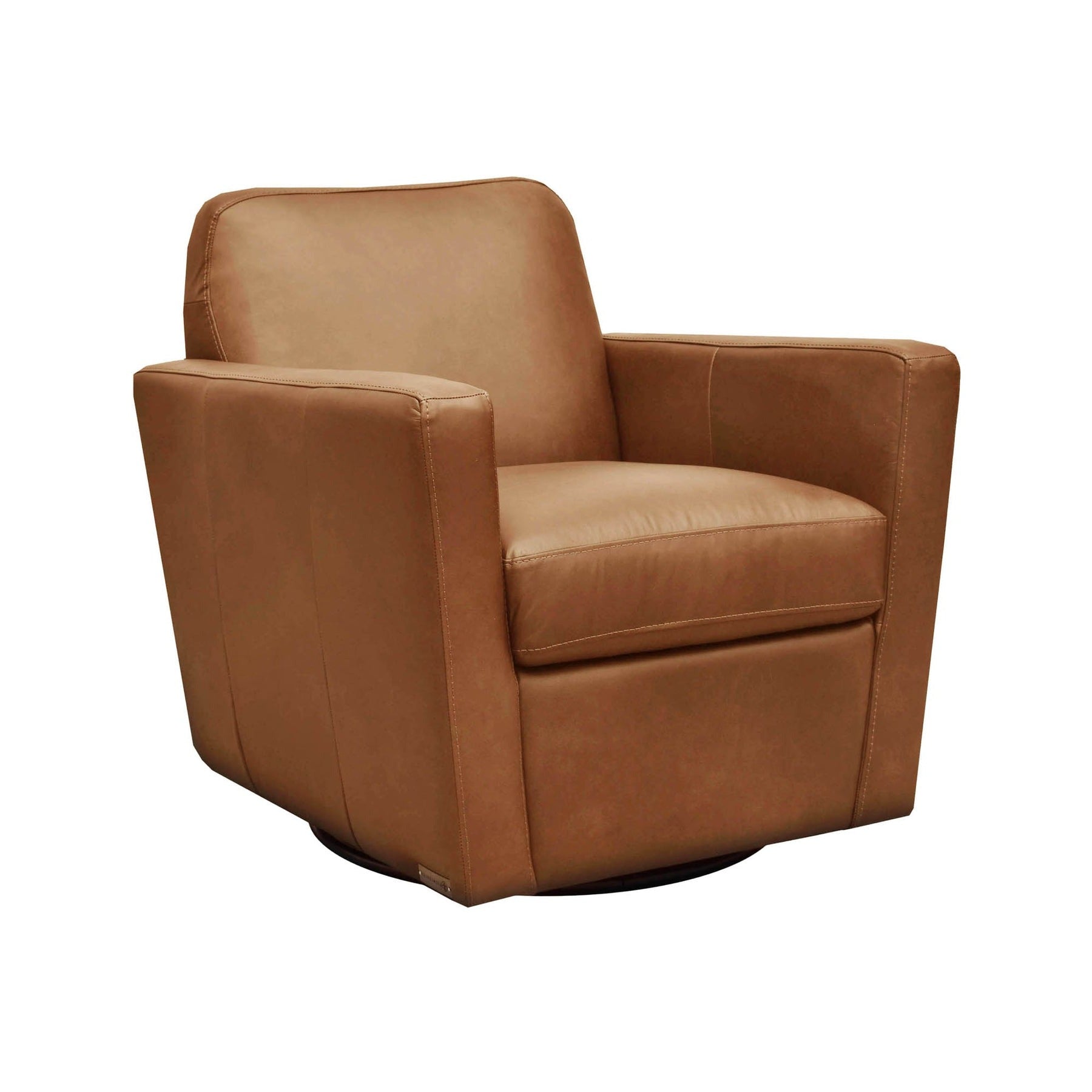 Cooper Swivel Club Chair - Cognac-Club Chairs-LH Imports-LOOMLAN