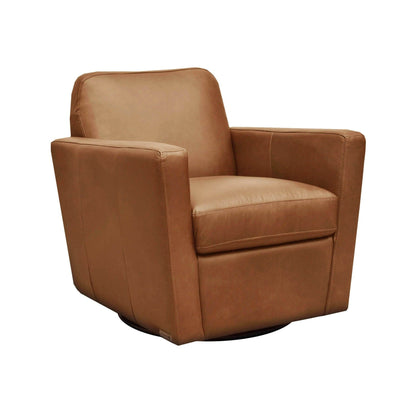 Cooper Swivel Club Chair - Cognac-Club Chairs-LH Imports-LOOMLAN