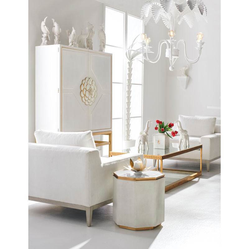 Chelsea House Copas Mirrored Top Rectangular Cocktail Table