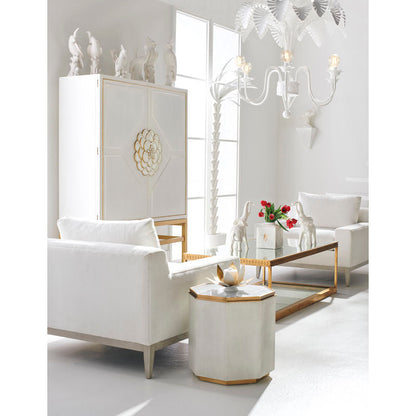 Chelsea House Copas Mirrored Top Rectangular Cocktail Table