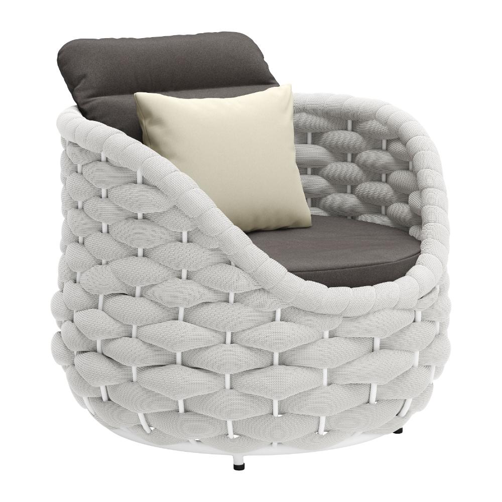 Zuo Modern Coral Reef Accent Chair Gray