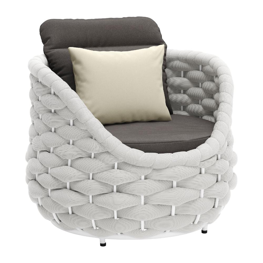 Zuo Modern Coral Reef Accent Chair Gray