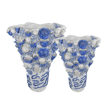 Coral Reef Nature-Inspired Design Ceramic Vase