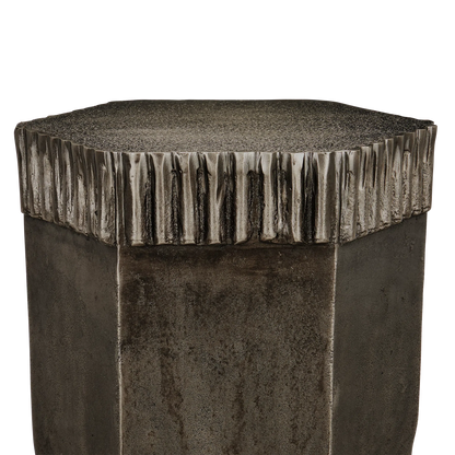 Corda Graphite Accent Table-Side Tables-Currey & Co-Sideboards and Things