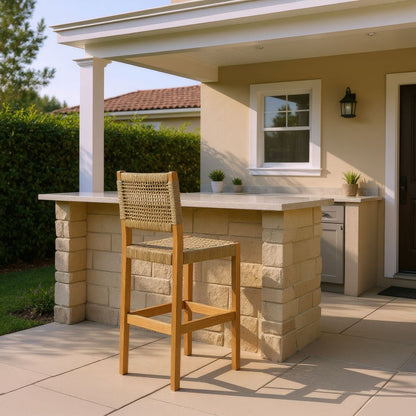 Zuo Modern Corde Olefin Fabric Outdoor Barstool