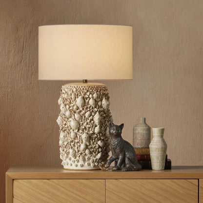 Corfu Ivory Coastal Textured Design Table Lamp