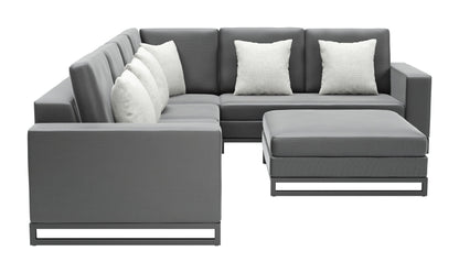 Corona del Mar Modular Sectional Set Black-Sectionals-Zuo Modern-LOOMLAN