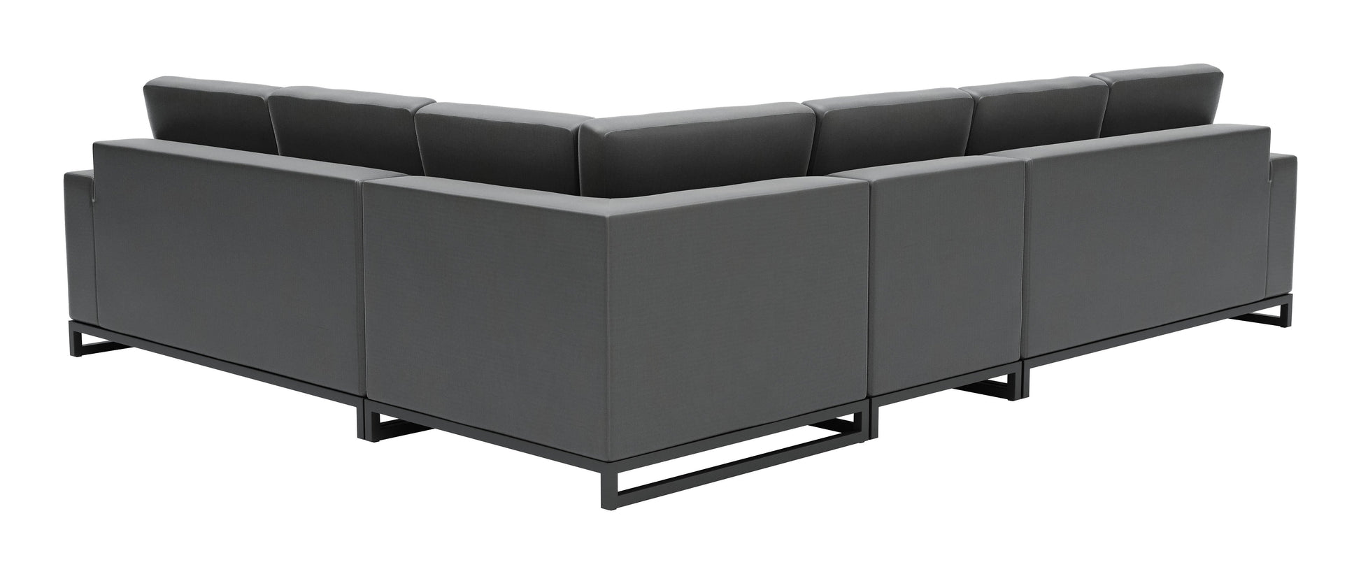 Corona del Mar Modular Sectional Set Black-Sectionals-Zuo Modern-LOOMLAN