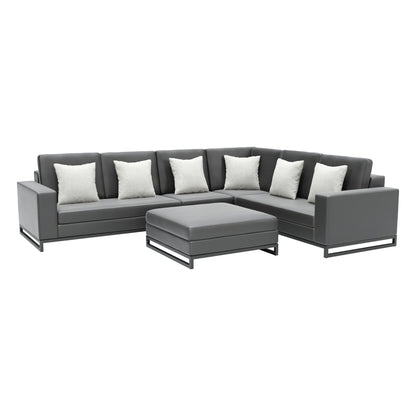 Corona del Mar Modular Sectional Set Black-Sectionals-Zuo Modern-LOOMLAN