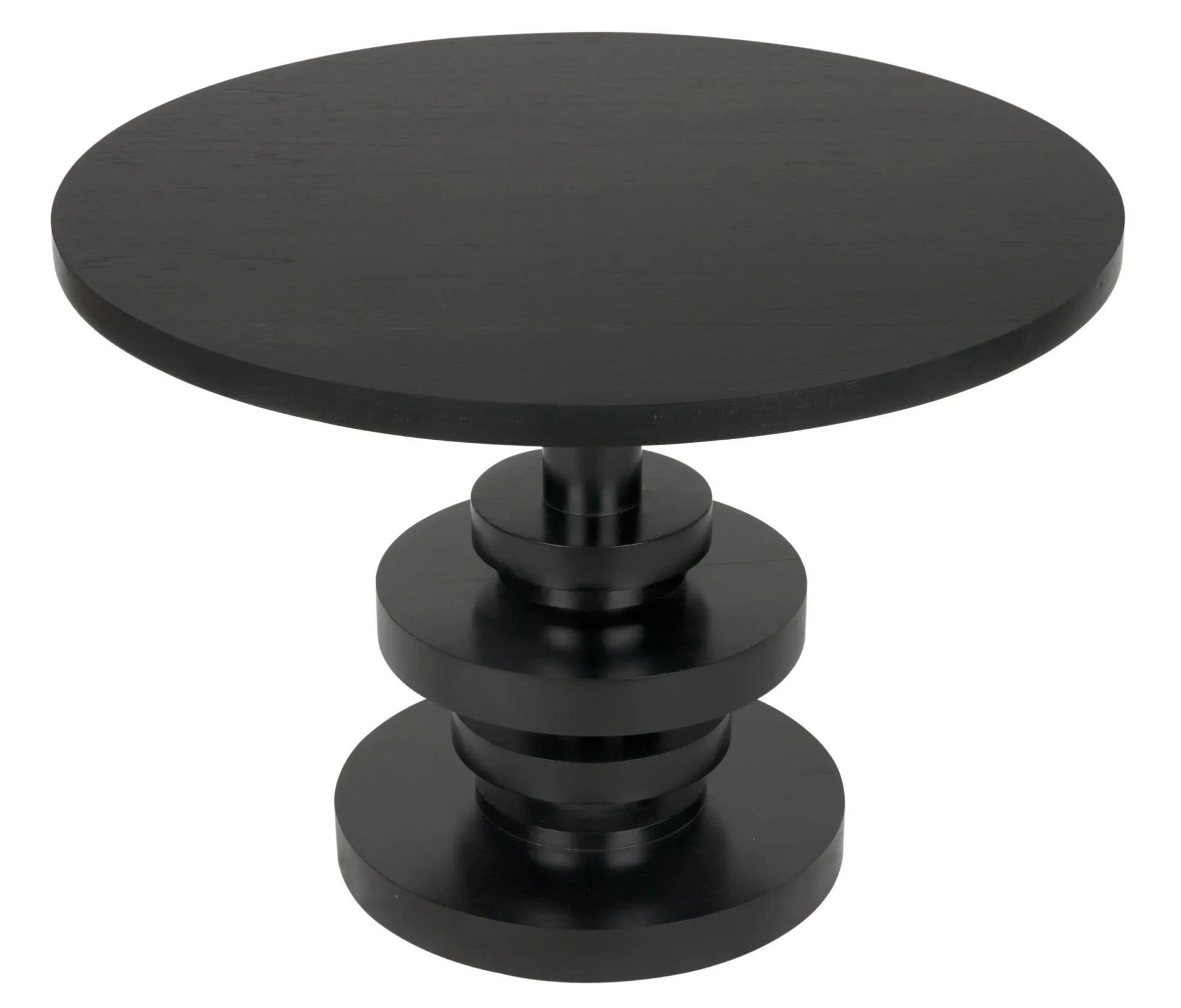 Corum Wood Black Round Dining Table-Dining Tables-Noir-Sideboards and Things