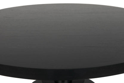 Corum Wood Black Round Dining Table-Dining Tables-Noir-Sideboards and Things