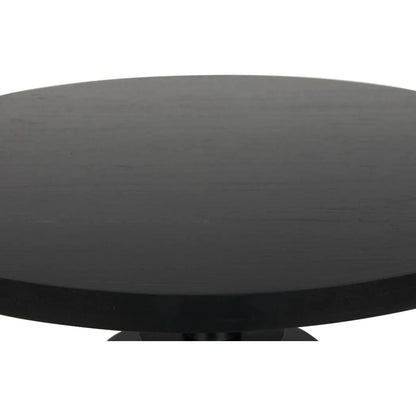 Noir Corum Wood Black Round Dining Table