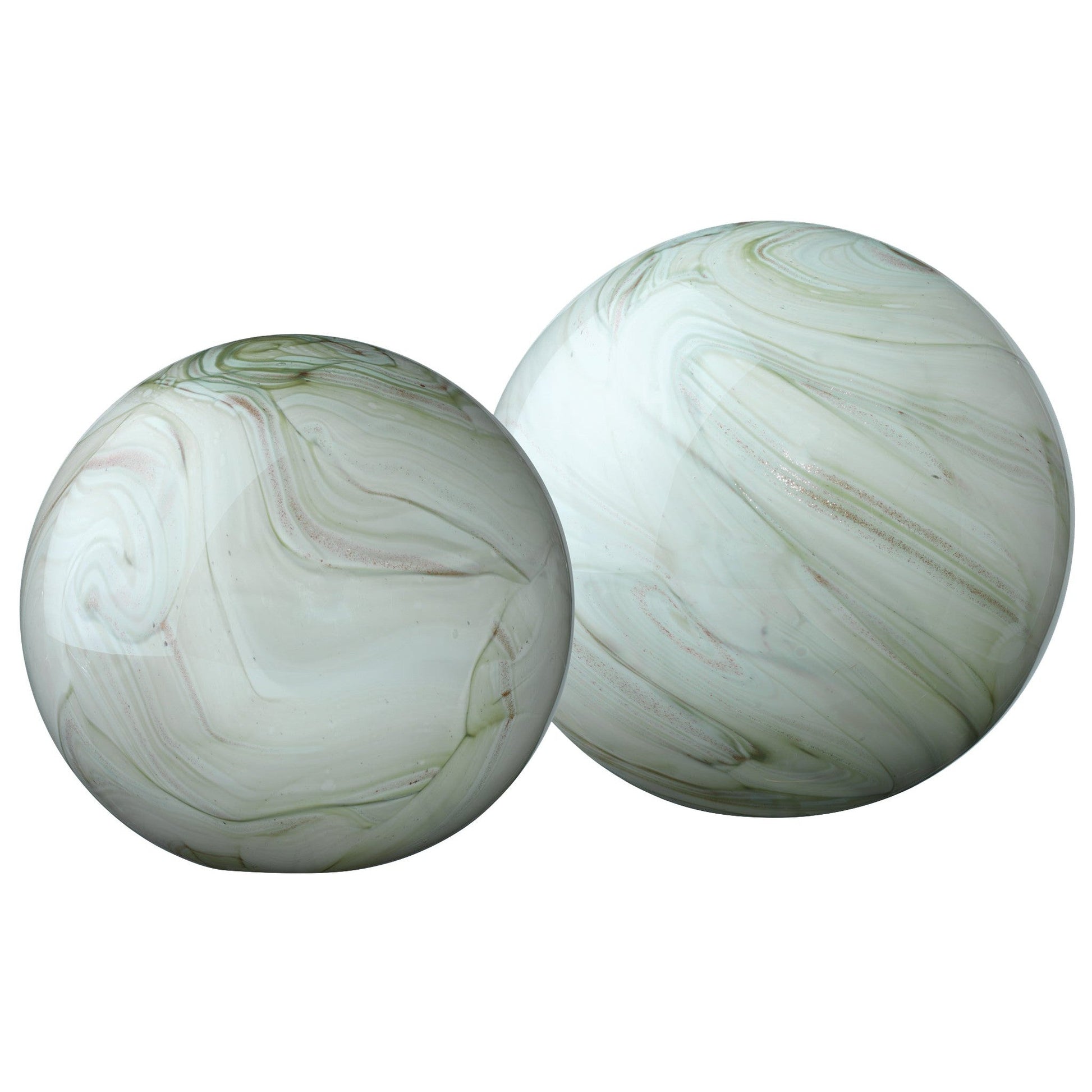 Cosmos Glass Balls - Green-Statues & Sculptures-Jamie Young-Sideboards and Things