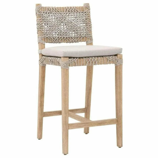 Essentials For Living Costa Counter Stool Taupe Rope & Wood