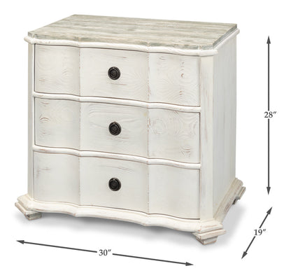 Courbee Bungalow Nightstand-Nightstands-Sarreid-LOOMLAN