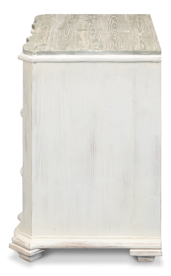 Courbee Bungalow Nightstand-Nightstands-Sarreid-LOOMLAN