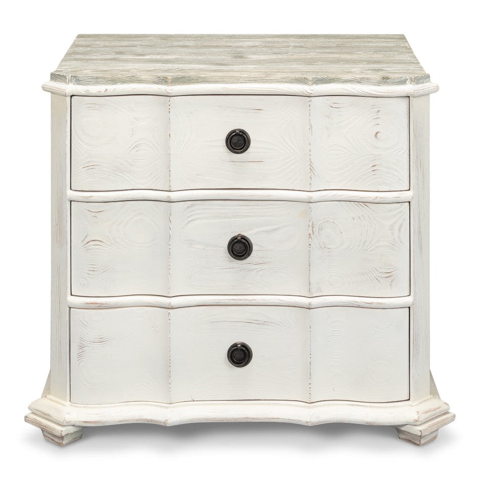 Courbee Bungalow Nightstand-Nightstands-Sarreid-LOOMLAN