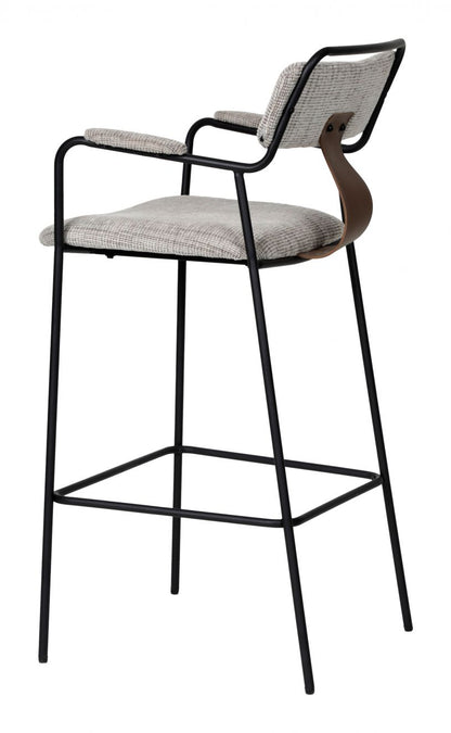 Zuo Modern Couva Chenille Fabric Barstool 2PC