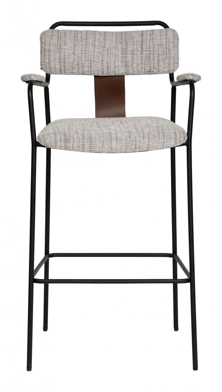 Zuo Modern Couva Chenille Fabric Barstool 2PC
