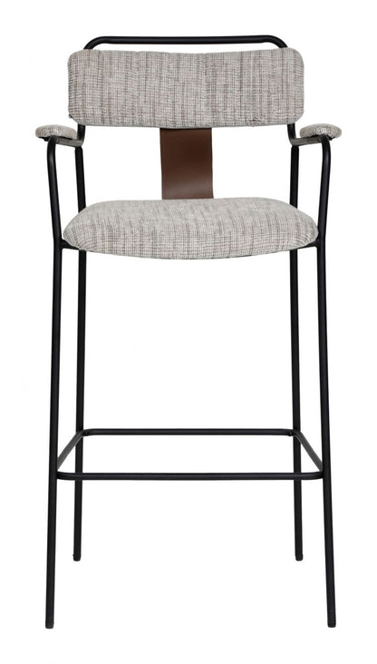 Zuo Modern Couva Chenille Fabric Barstool 2PC