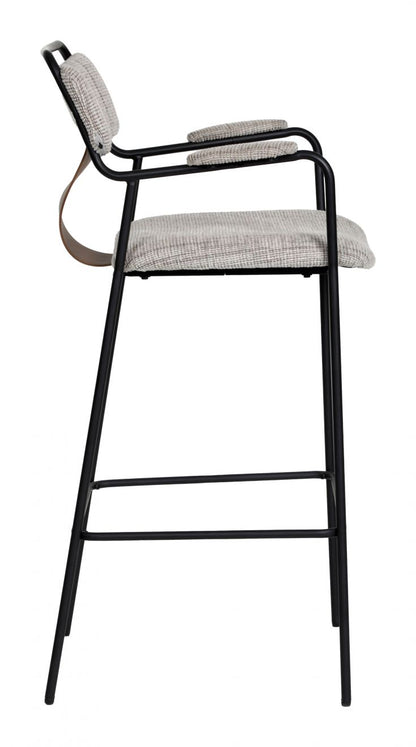 Zuo Modern Couva Chenille Fabric Barstool 2PC