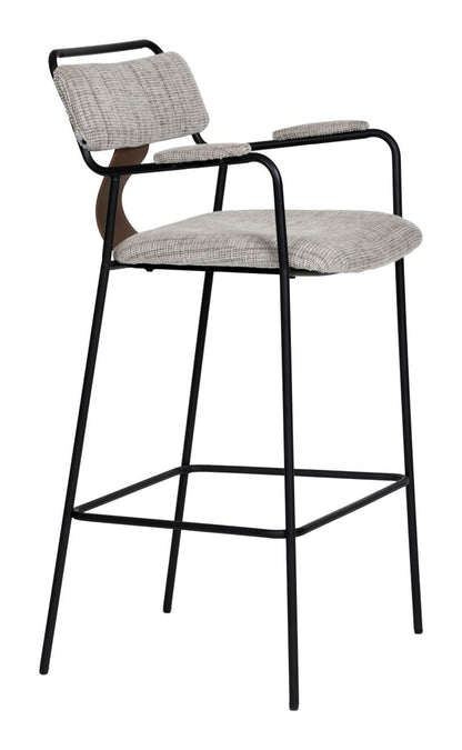 Zuo Modern Couva Chenille Fabric Barstool 2PC