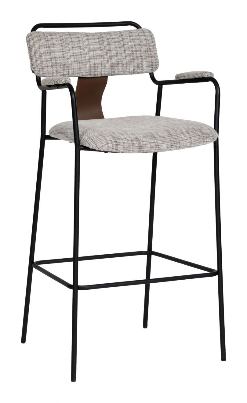 Zuo Modern Couva Chenille Fabric Barstool 2PC