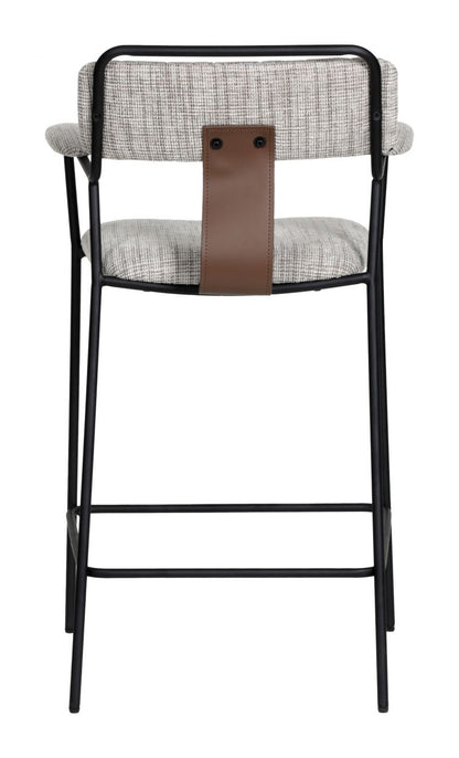 Zuo Modern Couva Chenille Fabric Counter Stool 2PC