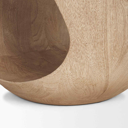Mercana Cove Wooden Sculptural Side Table