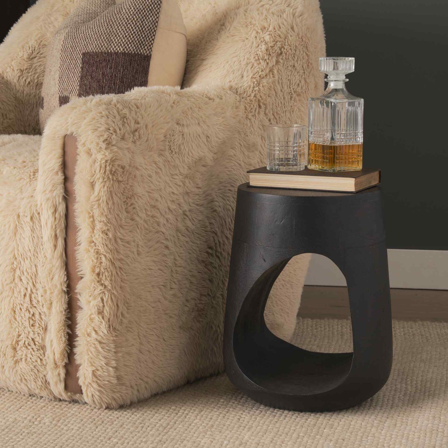 Mercana Cove Wooden Sculptural Side Table